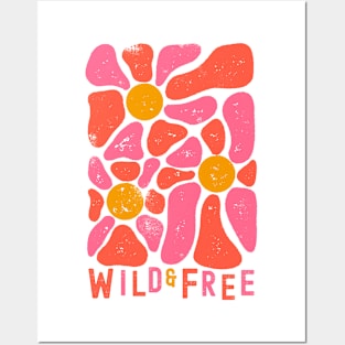 Hippie Wild & Free Boho Daisies Posters and Art